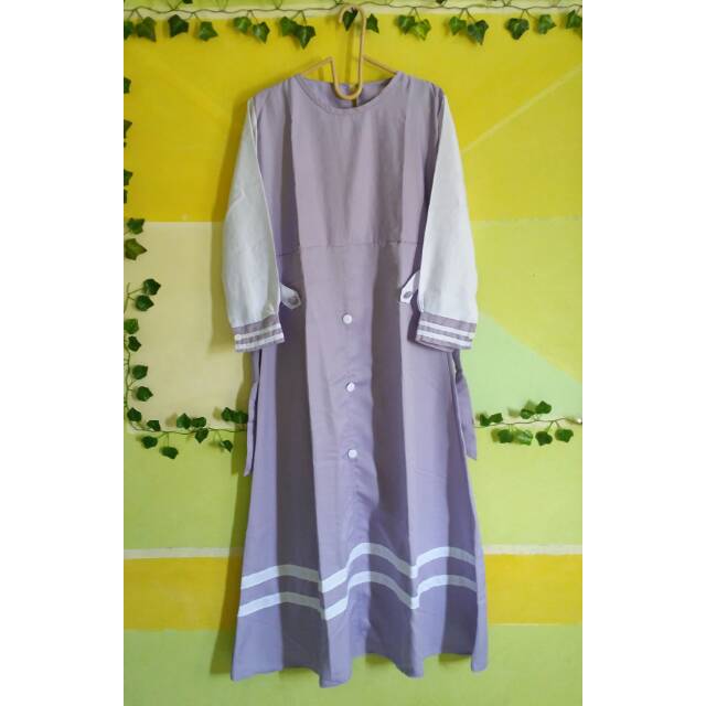 PRELOVED GAMIS UNGU PUTIH SYARI
