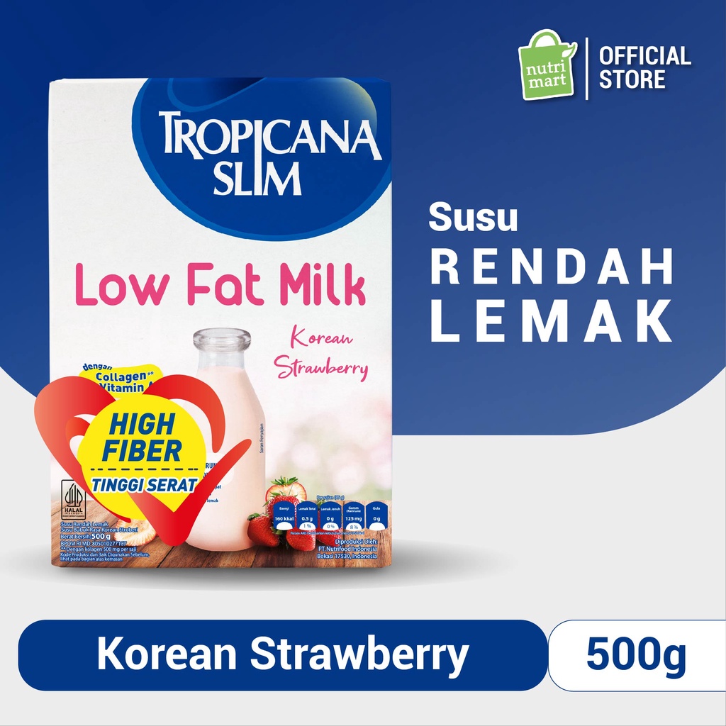 

Tropicana Slim Low Fat Milk Rasa Strawberry 500 - Tipe F