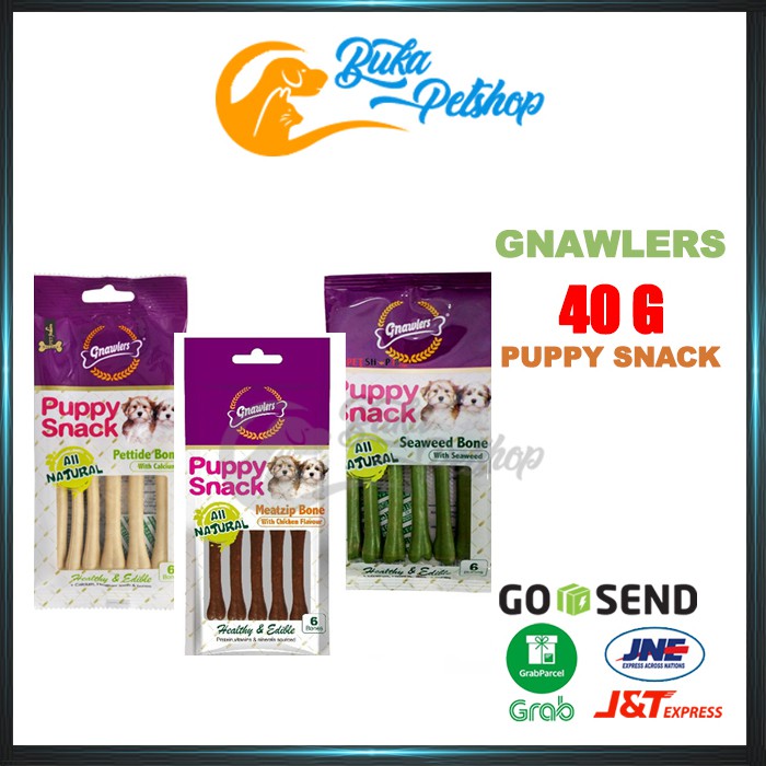 Snack Anjing GNAWLERS Puppy Snack Bone