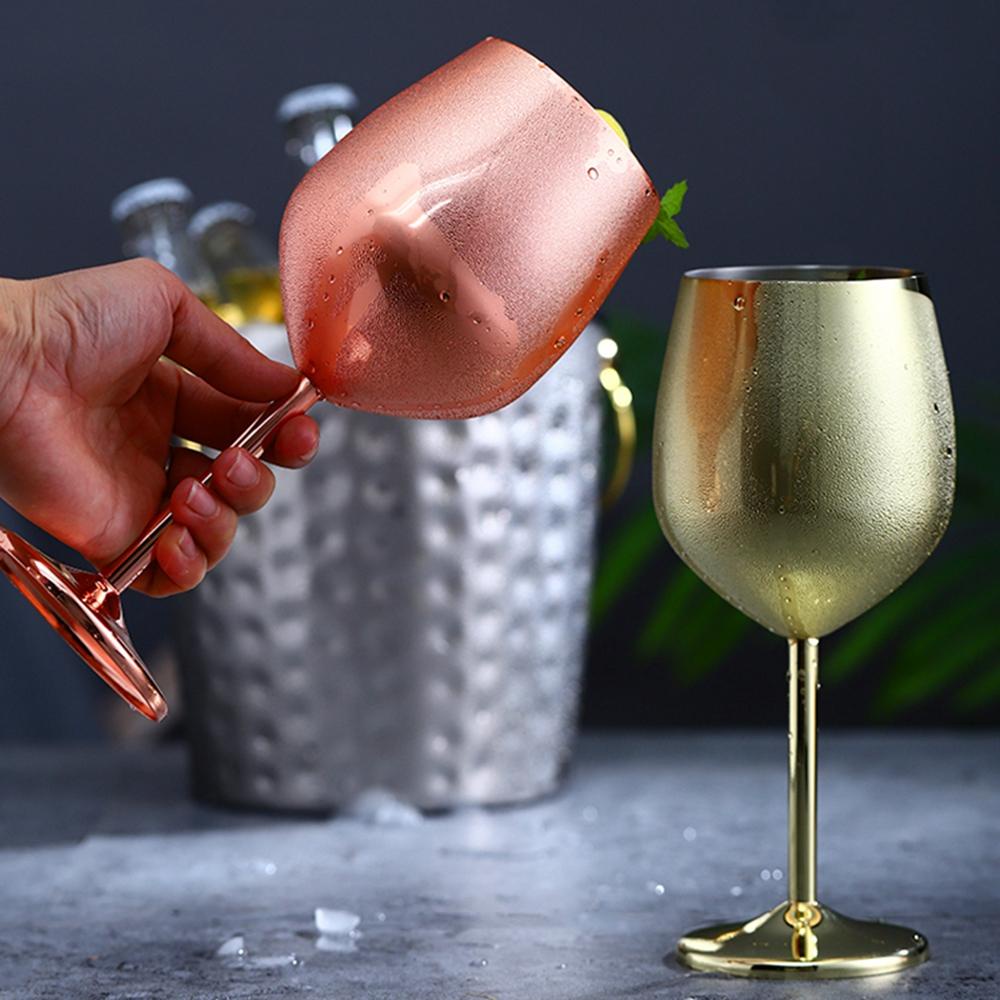 REBUY Gelas Champagne Kreatif Rose Gold Restoran Goblet Bar Alat Gelas Cocktail