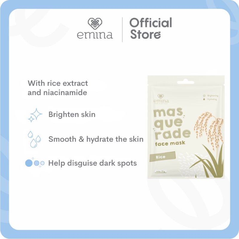 Emina Masquerade Face Mask 23g | Sheet Mask | Masker Wajah