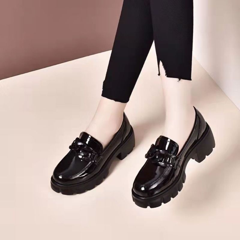 Sepatu Wanita Docmart  Shoes Women Import Wedges 5cm Wanita #188 Sepatu Import-BLACK