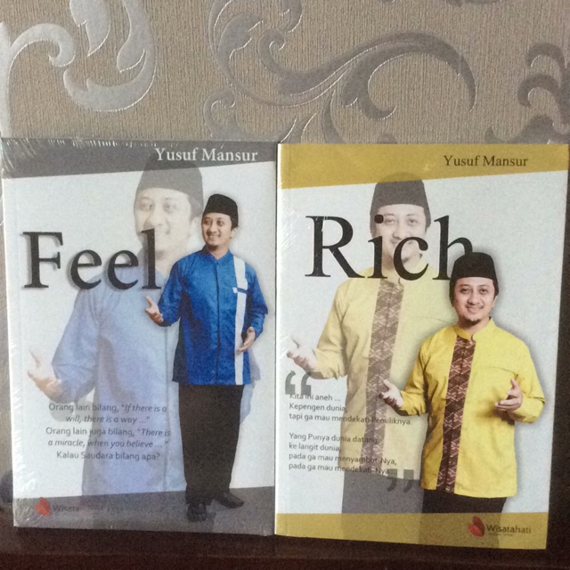 Feel dan Rich, Yusuf Mansur. Paket 2 buku, original & baru.