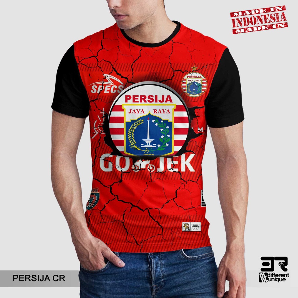 [ COD ] KAOS PRINTING GAMBAR TEAM SEPAKBOLA PERSIJA JAKARTA CR  - BAJU SEPAK BOLA DISTRO ORIGINAL MO