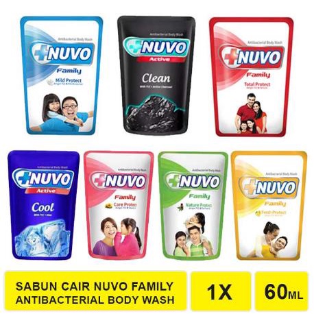 ^ KYRA ^ Nuvo Sabun Mandi Batang dan Pouch Family Protect Anti Bakteri Antibacterial Soap Dengan TCC