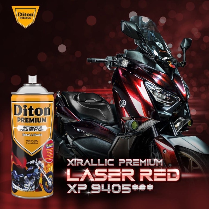 DITON PREMIUM MERAH XIRALLIC LASER RED XP 9405 *** CAT SEMPROT PILOX PYLOX