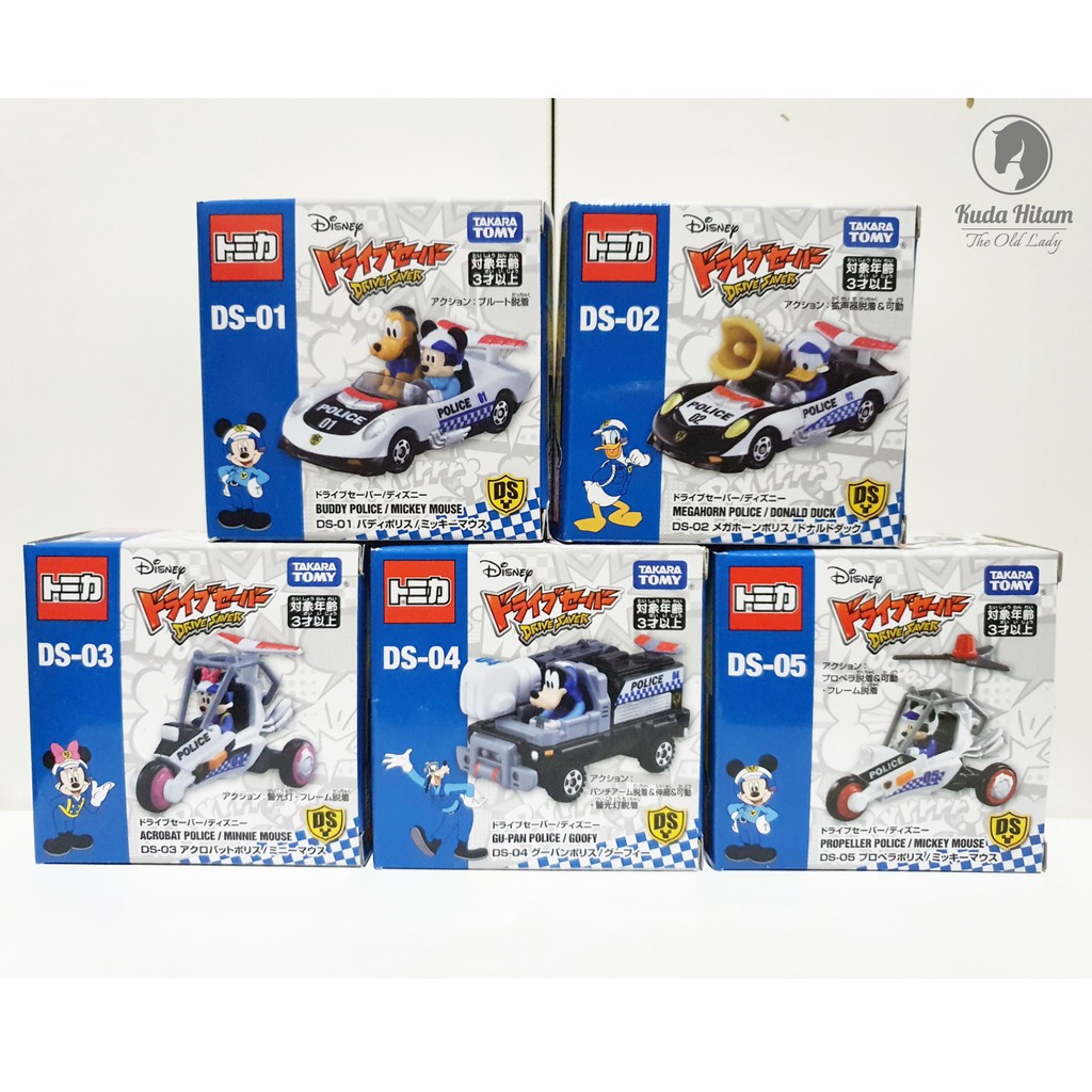 Tomica Disney Drive Saver Police DS-01 02 03 04 05 Mickey Minnie Mouse Megahorn Donald Duck Goofy