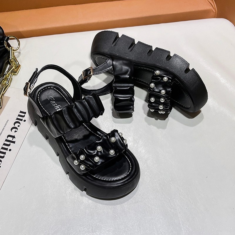 FREE KOTAK SEPATU !!! COD TERMURAH ORIGINAL Wedges Sandal Wanita Impor SS-SW01