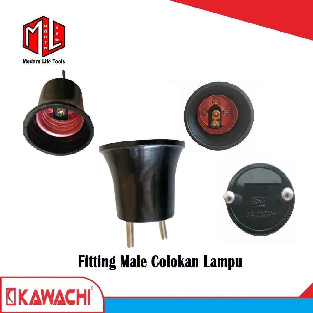 Fitting Colokan Lampu / Rumah Lampu + Colokan / Fitting Colakan Steker / Rumah Colokan Lampu KAWACHI