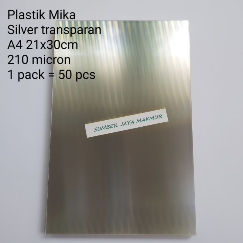 

Plastik Mika Silver Transparan - Cover Jilid A4 - 50 lembar