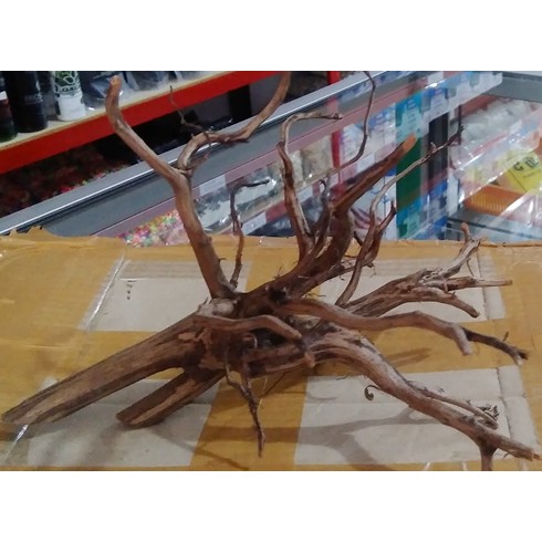 Kayu Aquascape Akar Rasamala Size S Dekorasi Hiasan untuk Aquarium 1pc