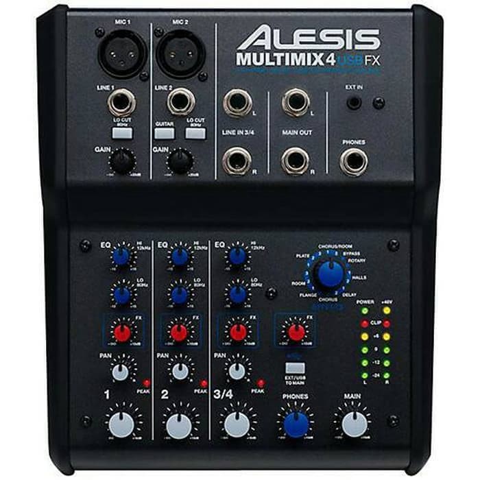 Alesis Multimix 4 USB FX 4-Channel Mixer With Effects & Usb Audio