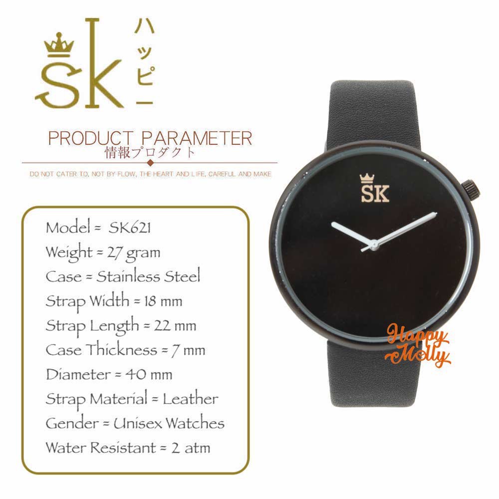 SK - Jam Tangan Water Resistant Pria &amp; Wanita Fashion Strap Leather ( Group ) SK_813