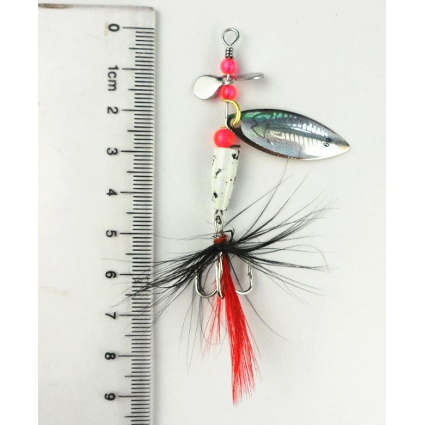 HENGJIA Putar umpan ikan berurutan with feather metal swimbait fishing lure