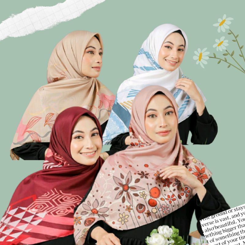 Hijab Segi Empat motif Umama Osaka by Umama Scarf