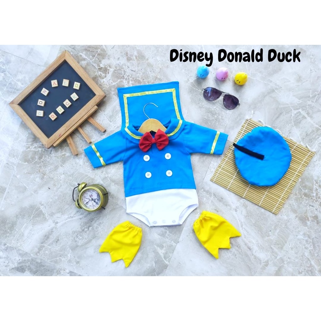 Disney Donald Duck | Kostum Newborn | Baju Anak Unik | Baju Karnaval | Baju Murah Meriah