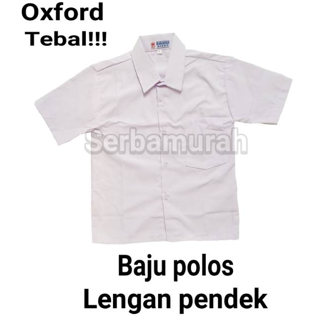 Baju seragam putih polos lengan pendek sekolah SD