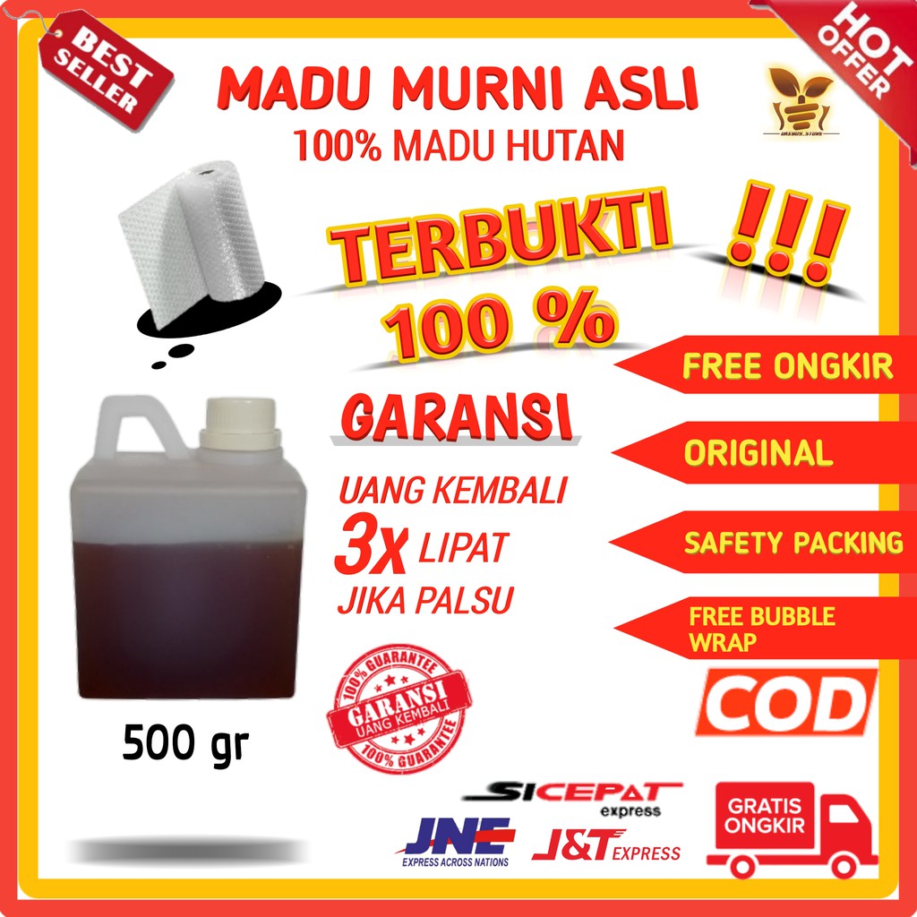 

Madu Murni Asli 500 Gr Manis Alami Madu Murni Jasmine Hutan Asli Multiflora Sumatera Isi 500 Gram