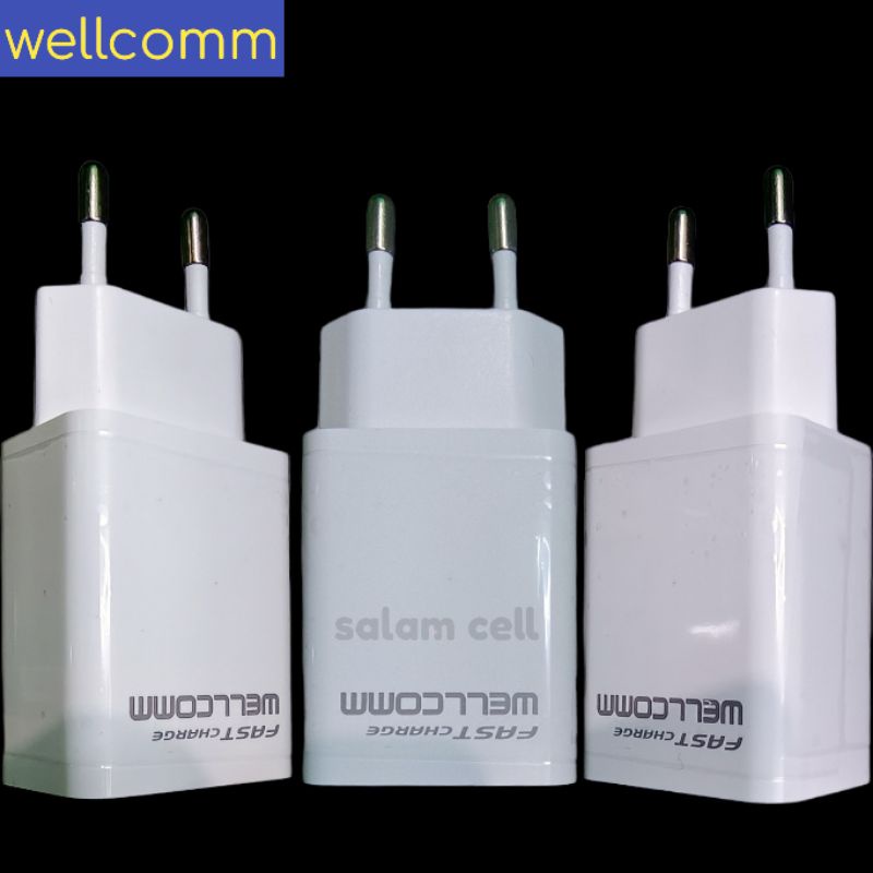 Charger WELLCOMM FAST CHARGE 18W Original Garansi Resmi