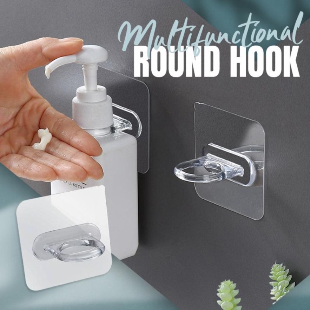 Multifunctional Round Hooks, Small Clear Reusable Heavy Duty  Hooks Strong Window Glass Kitchen Bathroom Hooks for Towel Loofah Robe Key Utensils Festival Decorations OW
