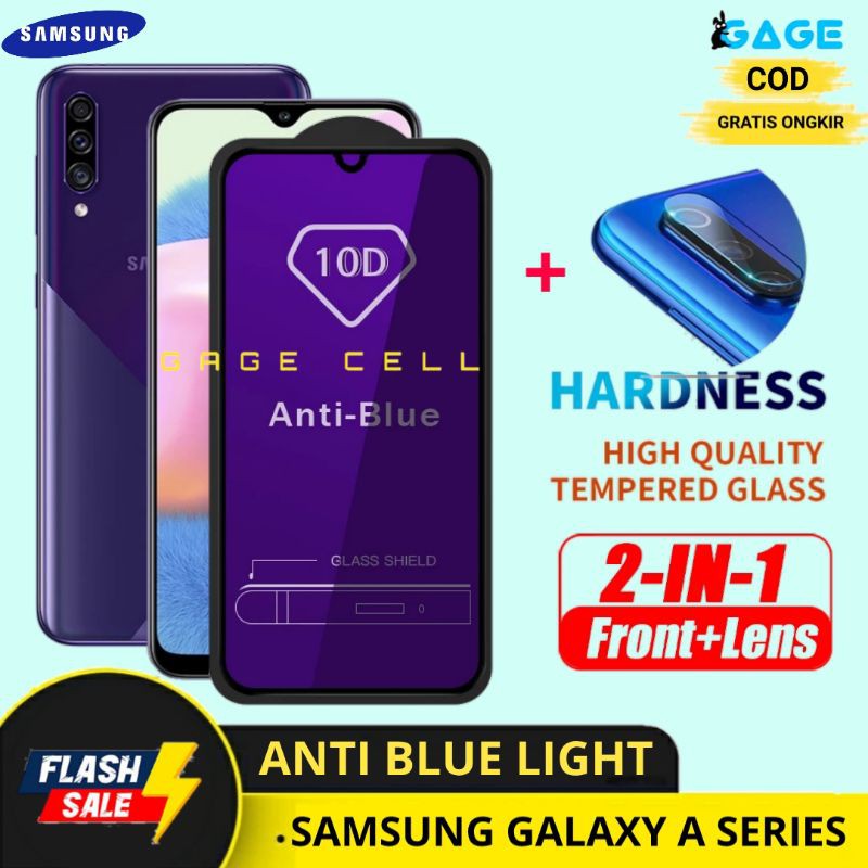 2IN1 TEMPERED GLASS ANTI BLUE LIGHT TG RADIASI SAMSUNG GALAXY A20 A30 A20S A30S A10 A10S PREMIUM