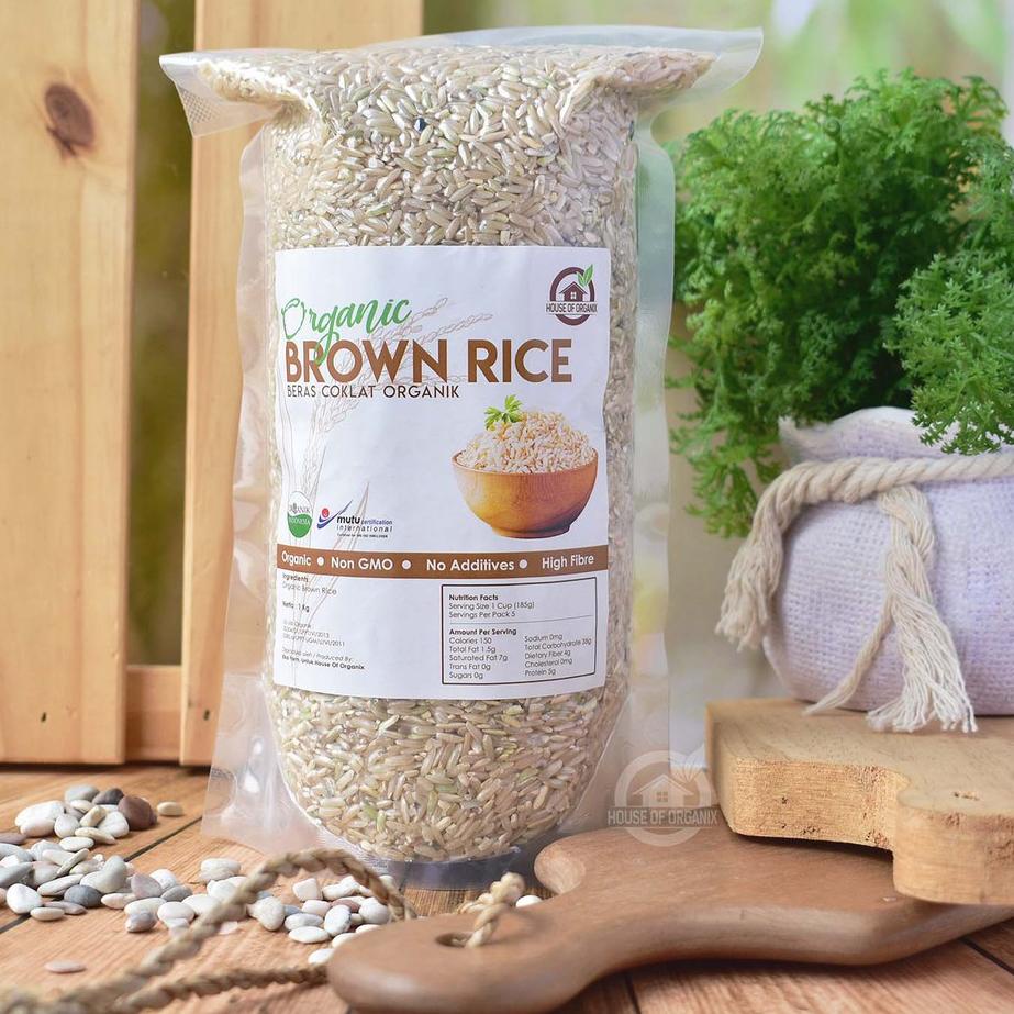 

New! House Of Organix Brown Rice Beras Coklat Organik - 1 Kg .