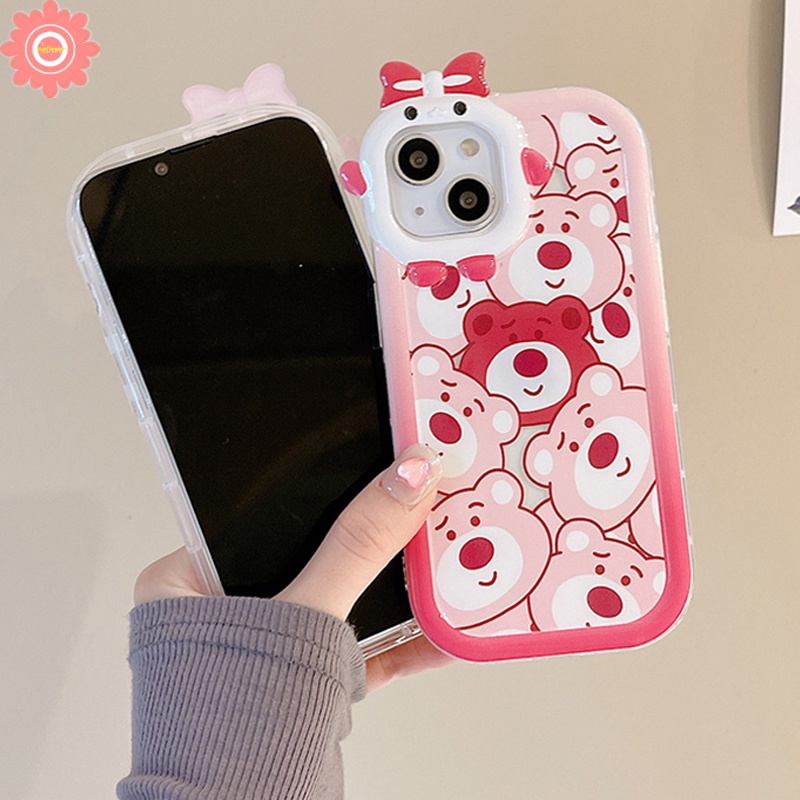 Soft Case Desain Beruang Lotso Strawberry Untuk Vivo Y35 Y22 Y22S Y16 V23E V23 Y02S Y75 Y55 Y91 Y93 Y95 Y51 Y31 Y91C Y20 Y15s Y15A Y50 Y21 Y20 Y21 Y21I Y21 Y21 Y21 Y21I Y21S