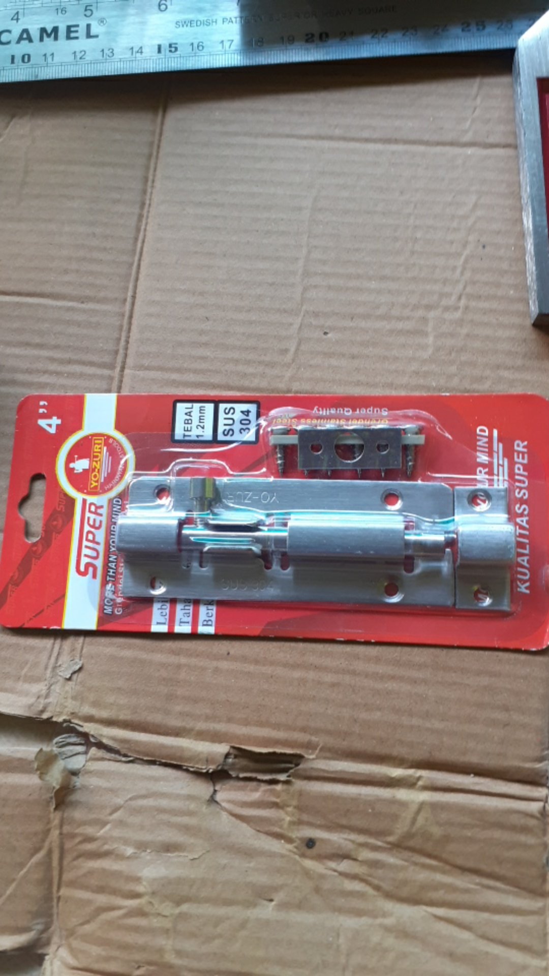 1 Pasang | Engsel Plat Tebal Siyota 3 / 4 Inch / Pintu / Stainless