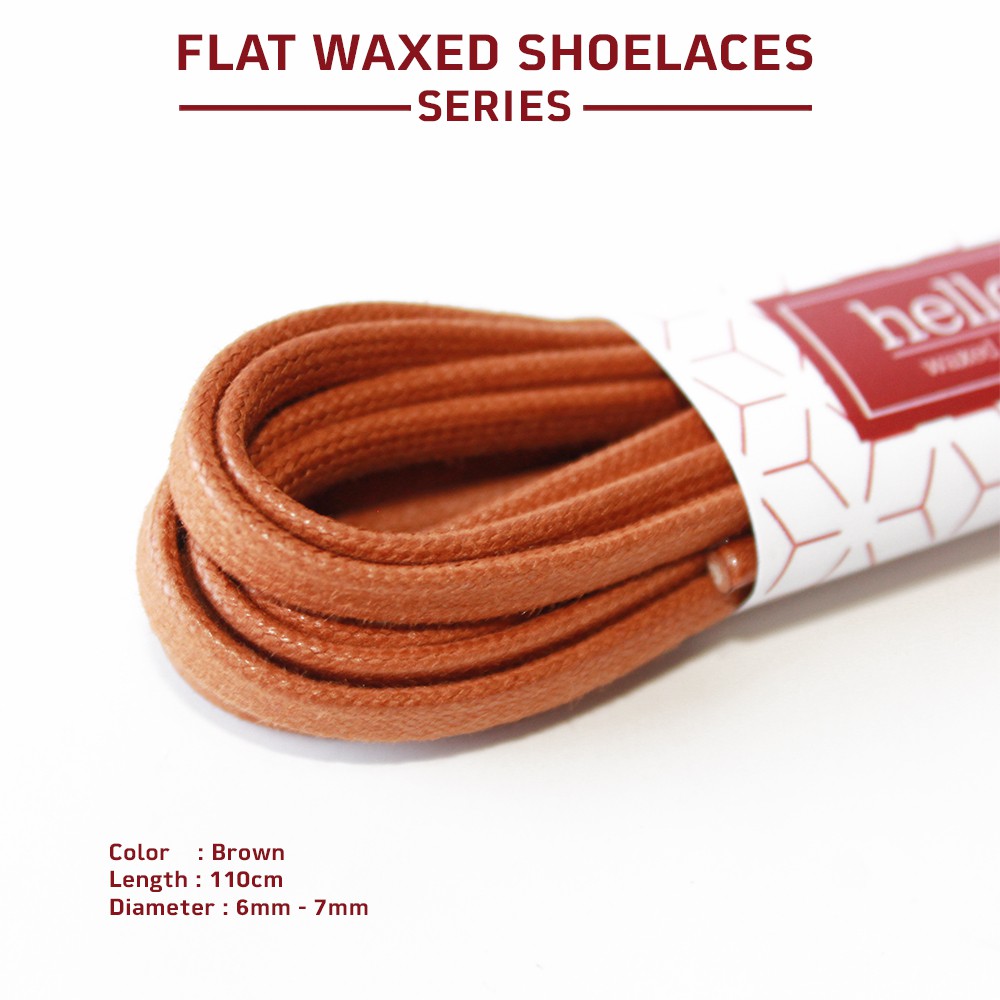 Tali Sepatu Converse Gepeng Lilin Warna Coklat