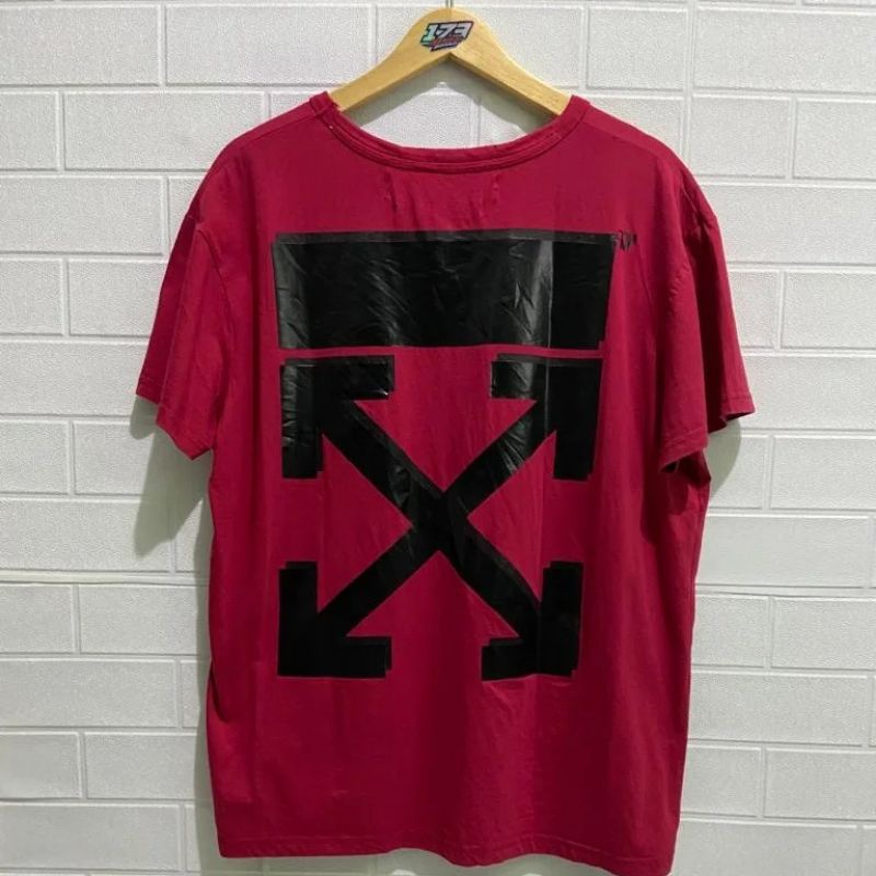 baju kaos laki-laki offwhite x champion second original