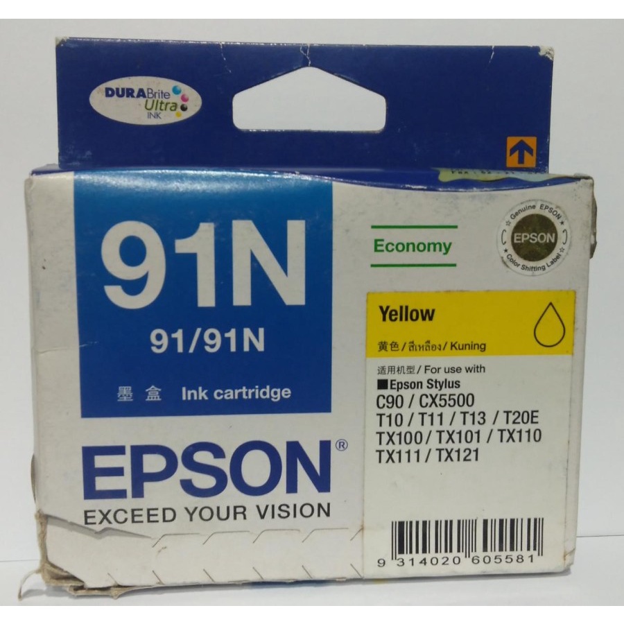 Tinta Epson 91N yellow original | T91 yellow