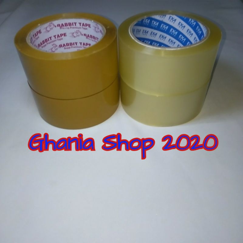 

Lakban coklat dan bening