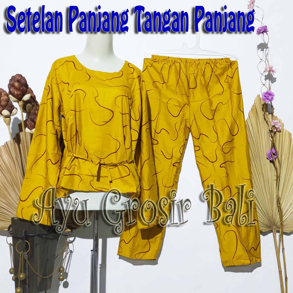 SETELAN PANJANG TANGAN PANJANG / PIYAMA / BABYDOLL / BAJU TIDUR BALI