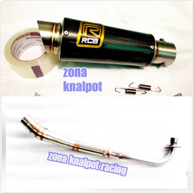 Terbaru knalpot racing RCB supra x125 Revo Blade Karisma Knalpot RCB  motor bebek Knalpot RCB Fullsy