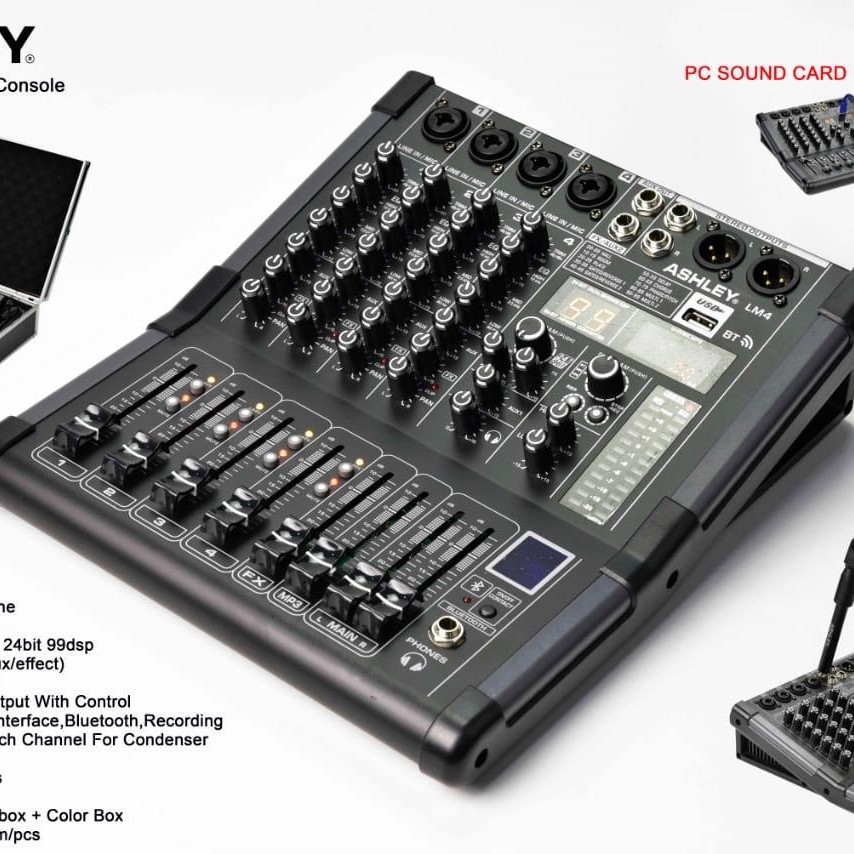 mixer ashley LM 4 usb bluetooth soundcard free koper dan stand hp