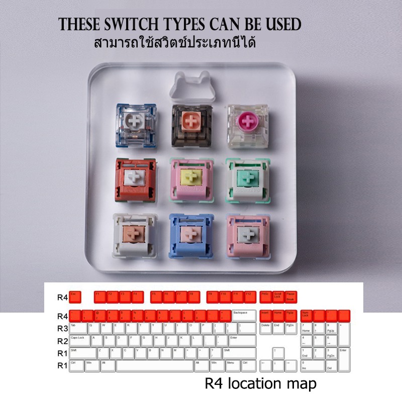 Keycap Tombol Keyboard Oem Profile R4 Pbt Untuk Komputer Pc