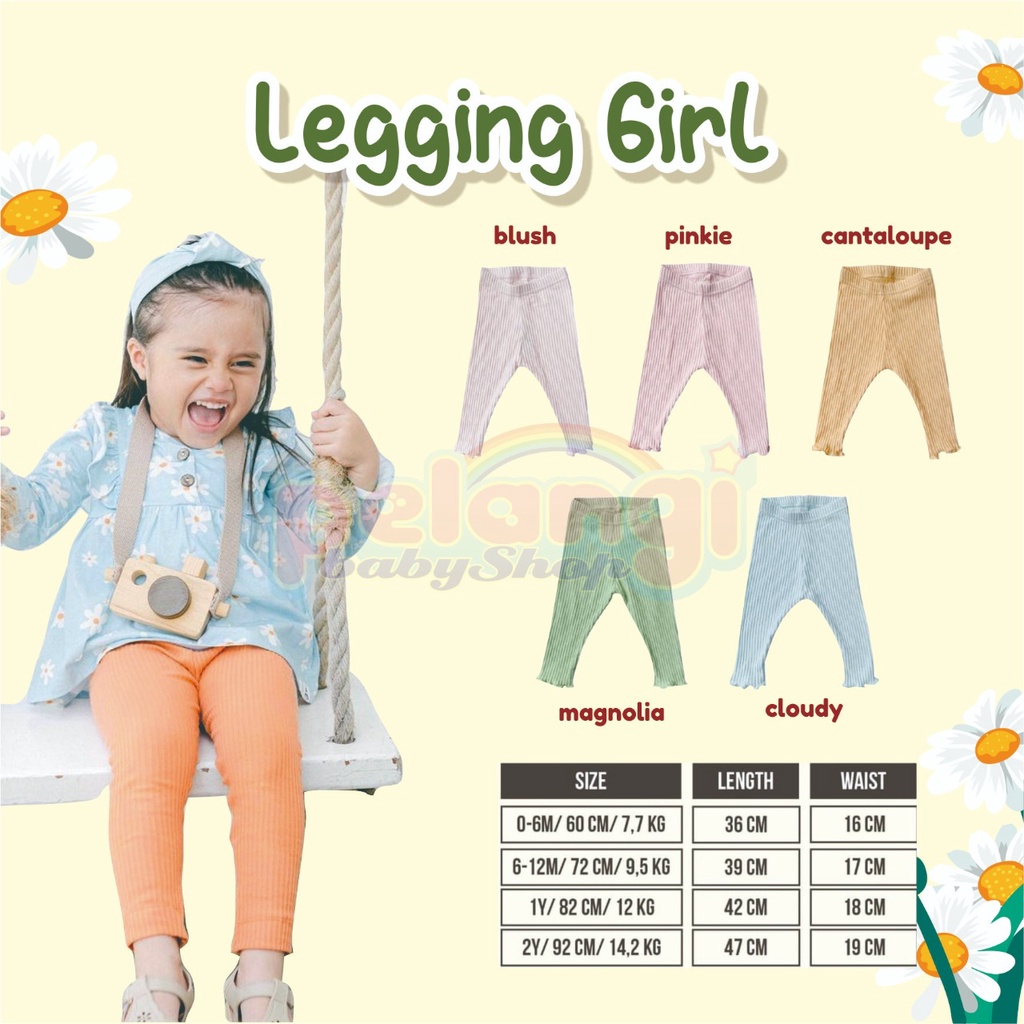 BOHOPANA | BOHO | BOHO PANNA LEGGING RUFFLE | LEGGING ANAK PEREMPUAN