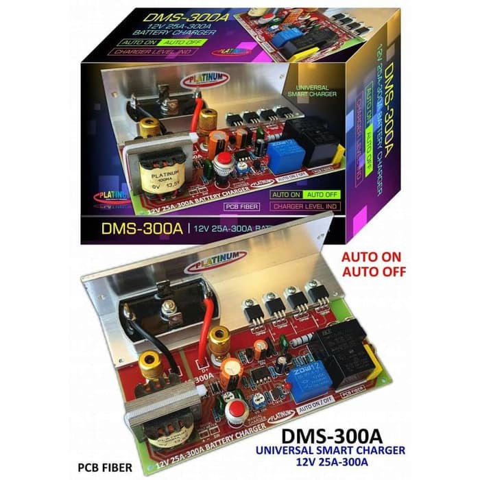 KIT BATERAI CHARGER AUTO ON OFF 300A DMS300A DMS-300A DMS 300 CHASAN BATRAI CHASAN AKI ACCU PLATINUM