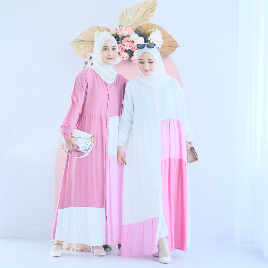 (AMD) GAMIS YUANA MAXI BUSUI DRESS WANITA RAYON