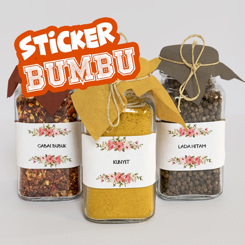 

Sticker bumbu dapur | stiker bumbu | stiker gula | sticker 074