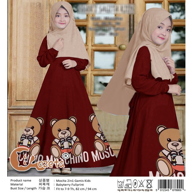 016 MOCITA GAMIS KIDS 2IN1 # Baju Anak  Modern Bagus  Baru Murah Grosir Tanah Abang