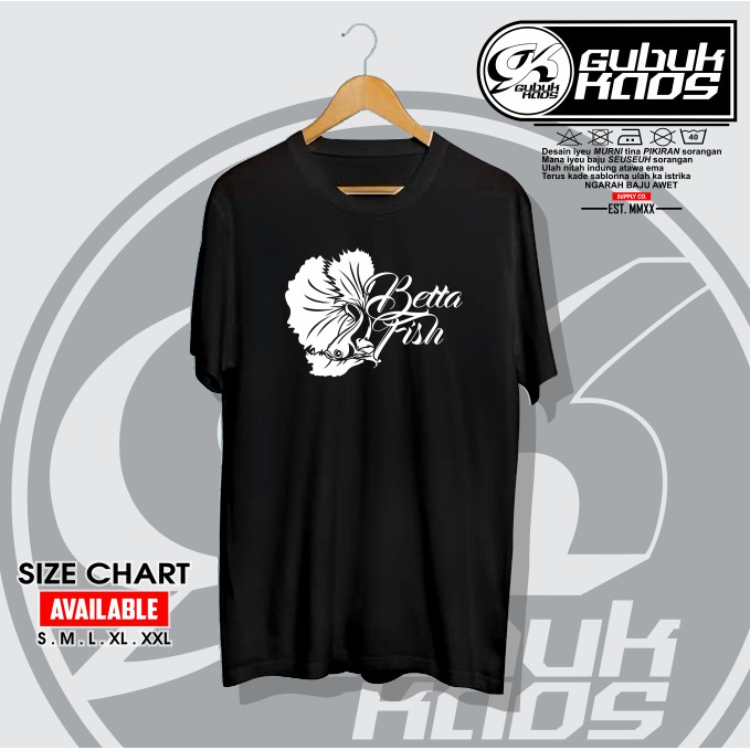 KAOS BAJU BETTA FISH LOGO IKAN CUPANG - GUBUK KAOS