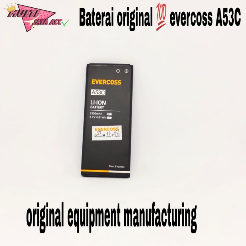 Baterai original evercoss a53c