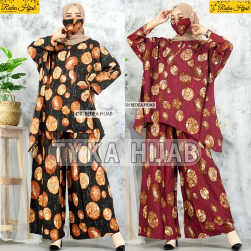 Setcel LD 150 XXXXL Super Jumbo Setelan Wanita One Set Rayon Pajamas Daily Set Big Size Woody Redea