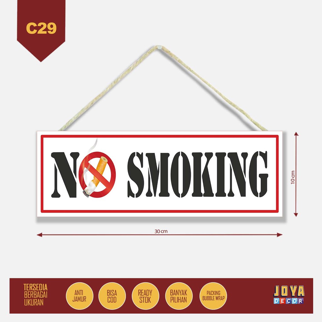 

NO SMOKING Sign Board Papan Petunjuk C29