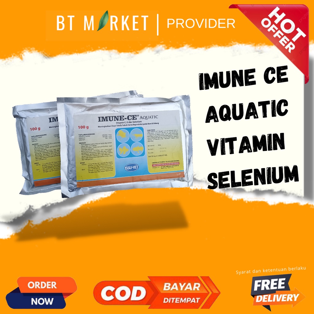 Imune - CE Aquatic Vitamin C, E & Selenium Meningkatkan Daya Tahan Tubuh Reproduksi Ikan & Udang