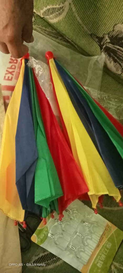 Ikiloshop Topi Payung Headband Umbrella Hat Topi Mancing Golf Unik Outdoor