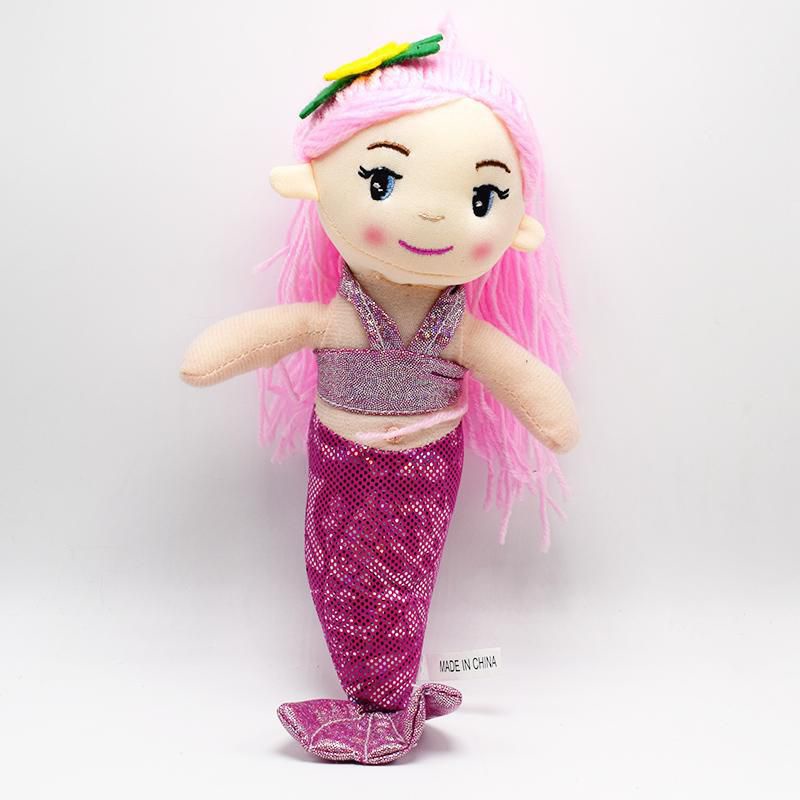 30cm Red Pink Purple Yellow Cute Mermaid Princess Plush Doll Stuffed Toy Girl Kids Birthday Gift