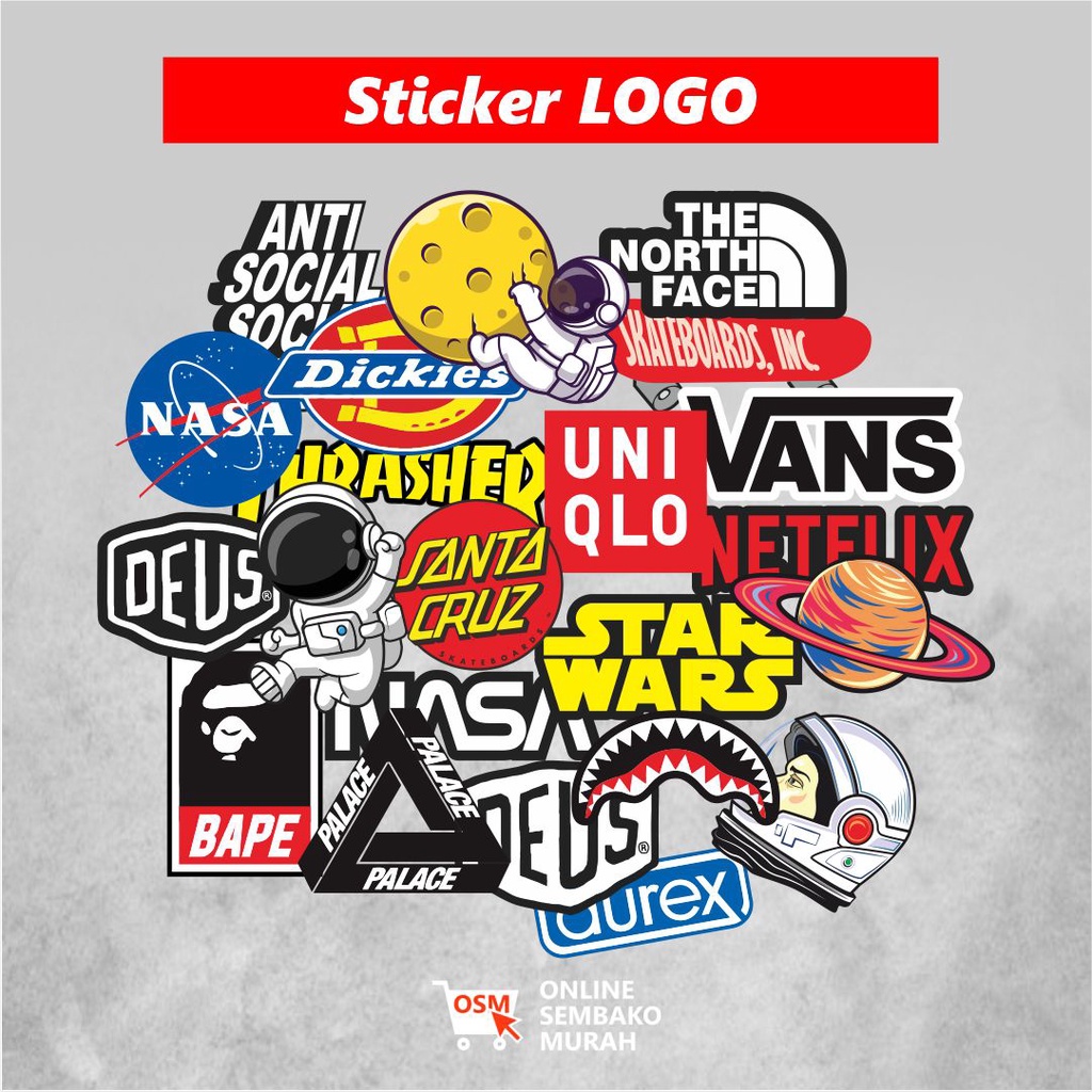 STICKER STIKER LOGO BRAND