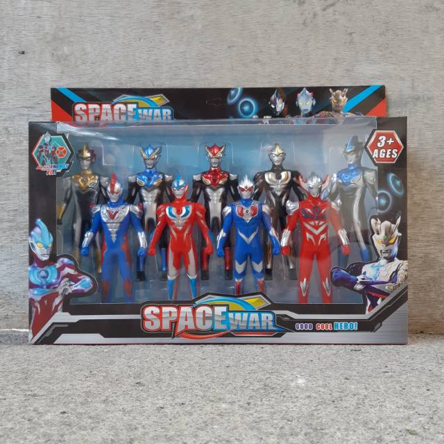 Figure Set Ultraman 9 pcs - Mainan Robot Ultramen Anak Edukatif